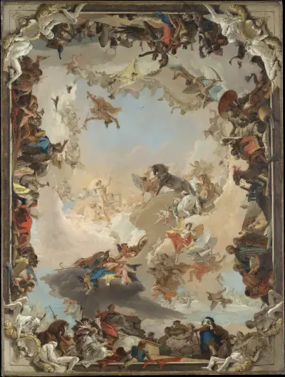 Allegori över planeterna och kontinenterna av Giovanni Battista Tiepolo