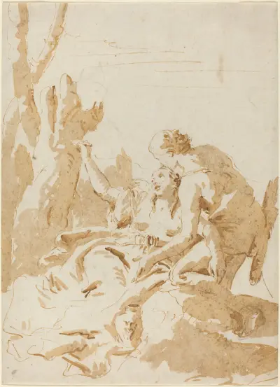 Angelica och Medoro av Giovanni Battista Tiepolo