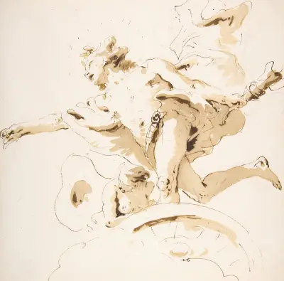 Apollo stående i sin vagn av Giovanni Battista Tiepolo