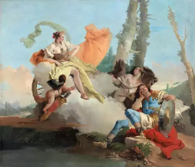 Armida Encounters The Sleeping Rinaldo av Giovanni Battista Tiepolo