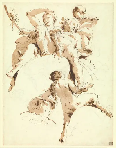 Bacchus och Ariadne av Giovanni Battista Tiepolo