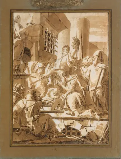 Halshuggningen av två manliga helgon av Giovanni Battista Tiepolo