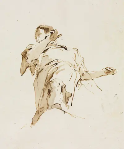 Figur sedd underifrån av Giovanni Battista Tiepolo