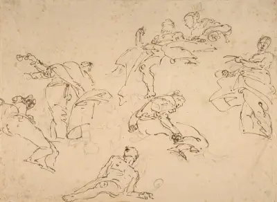 Figurstudier av Giovanni Battista Tiepolo