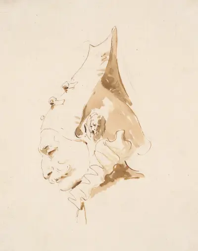 Huvud av en man i profil åt vänster av Giovanni Battista Tiepolo