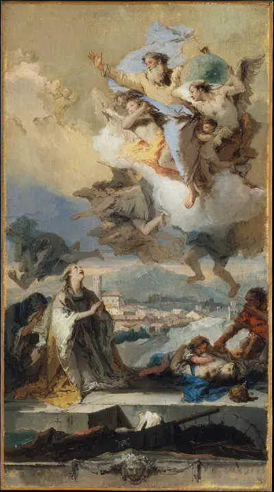 Den heliga Thecla ber för de pestsmittade av Giovanni Battista Tiepolo