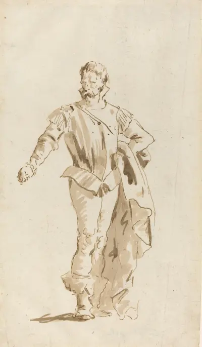 Standing Man in Sixteenth-Century Costume av Giovanni Battista Tiepolo