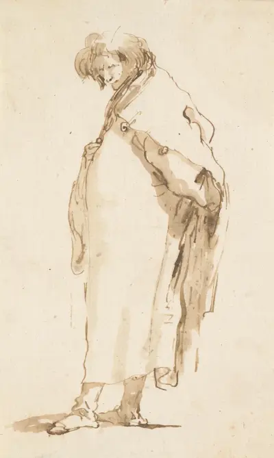 Stående man, vänd åt vänster av Giovanni Battista Tiepolo