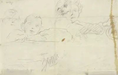 Studier av två figurer av Giovanni Battista Tiepolo