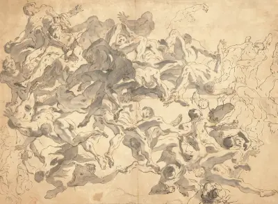 De upproriska änglarnas fall av Giovanni Battista Tiepolo