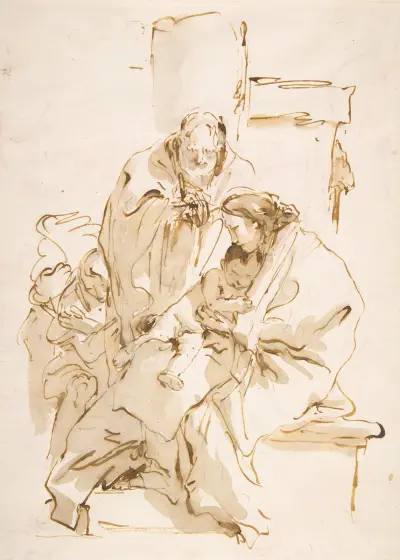 Den heliga familjen av Giovanni Battista Tiepolo