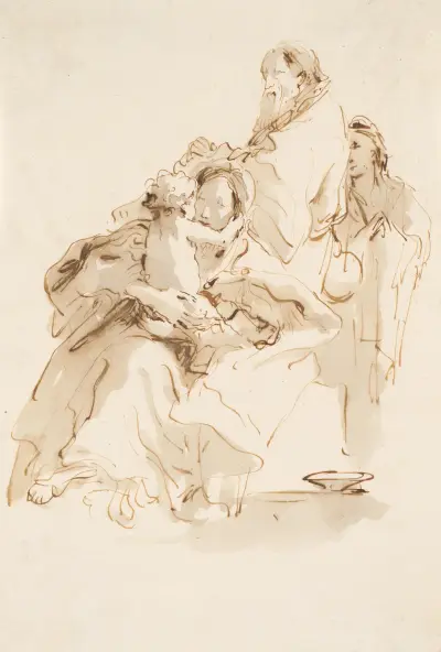 Die heilige Familie mit Johannes, 1754 – Nr. 2 von Giovanni Battista Tiepolo