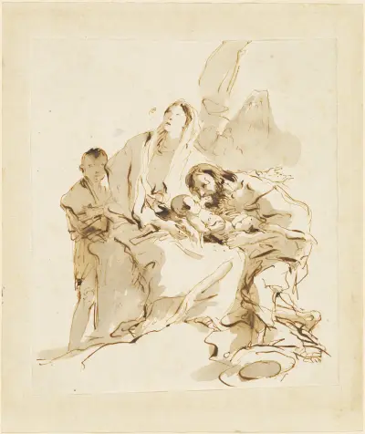 Den heliga familjen av Giovanni Battista Tiepolo