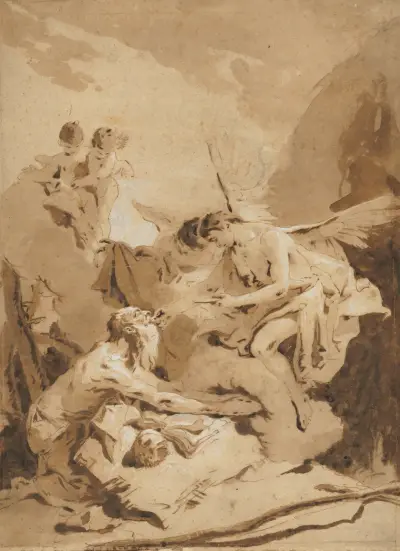 Den sista kommunionen av den helige Hieronymus av Giovanni Battista Tiepolo