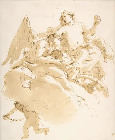 Venus anförtror ett spädbarn åt Tiden av Giovanni Battista Tiepolo