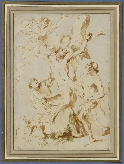 Das Martyrium des Heiligen Bartholomäus av Giovanni Benedetto Castiglione