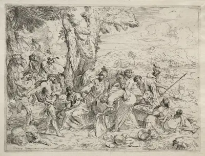 Laban Searching for Idols in Rachel’s Baggage av Giovanni Benedetto Castiglione
