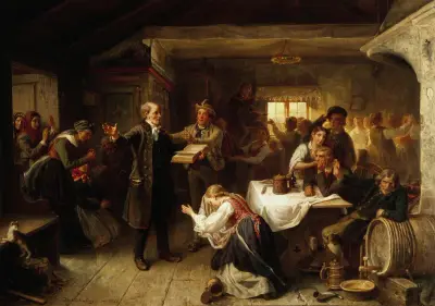 A Revivalist Disturbs the Merrymaking av Bengt Nordenberg