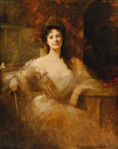 Portrait of An Elegant Lady av Jean-Joseph-Benjamin Constant