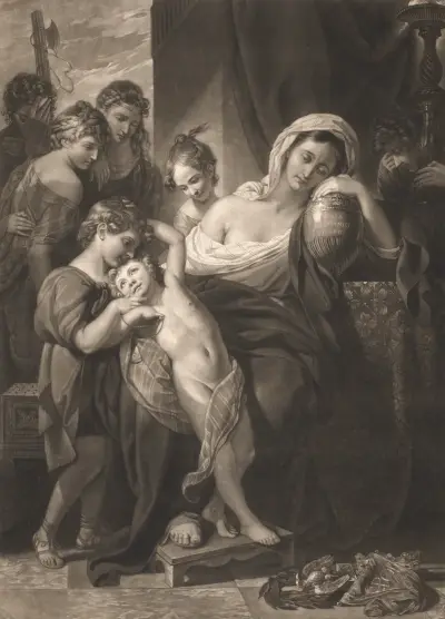 Agrippina omgiven av sina barn av Benjamin West