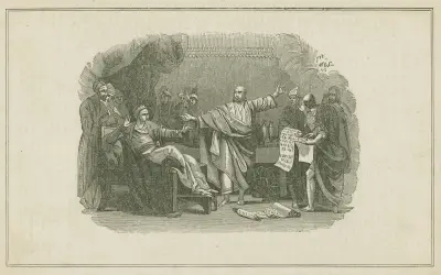 Belsazars Fest – Daniel deutet die Schrift an der Wand von Benjamin West