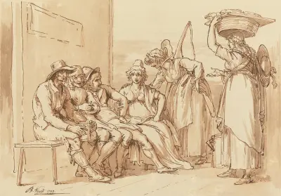 Figurer på Londons gator av Benjamin West
