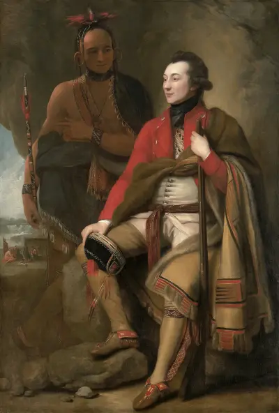 Överste Guy Johnson och Karonghyontye (kapten David Hill) av Benjamin West