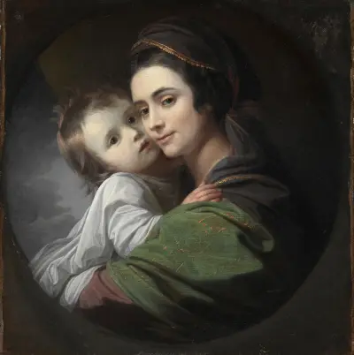 Elizabeth Shewell West and Her Son, Raphael av Benjamin West