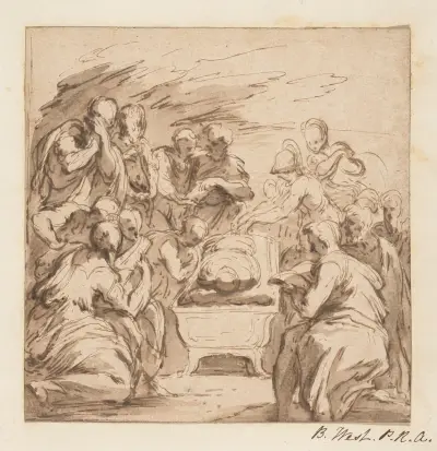 Sörjande figurer av Benjamin West