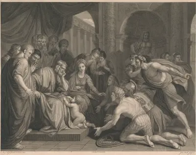 Pyrrhus when a Child av Benjamin West