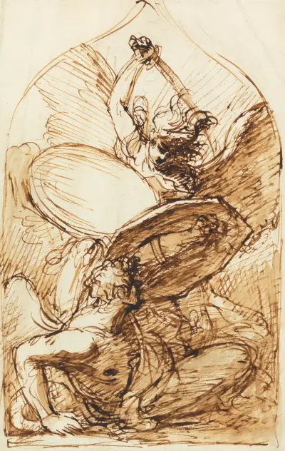 St. Michael and Lucifer av Benjamin West