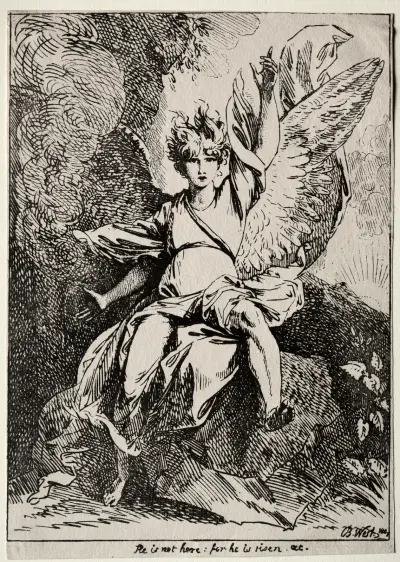The Angel at the Tomb of Christ av Benjamin West