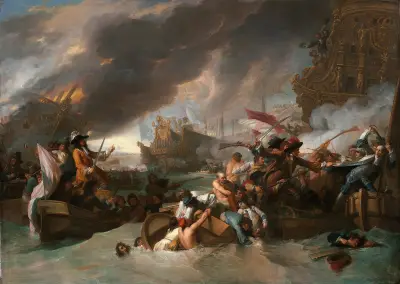 Slaget vid La Hogue av Benjamin West