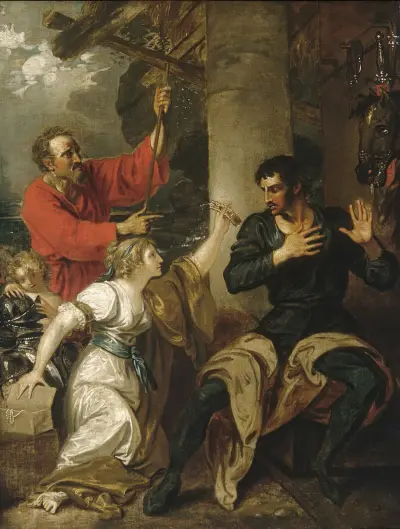 Dívka a Orlando, Benjamin West