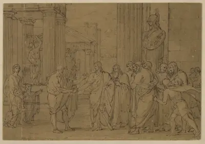 Timon av Aten och Alcibiades av Benjamin West