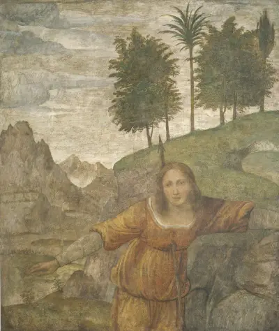 Procris Pierced by Cephalus’ Javelin av Bernardino Luini