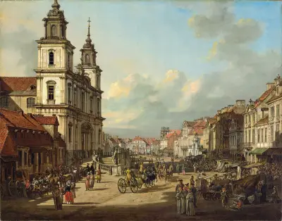 Church of the Holy Cross in Warsaw av Bernardo Bellotto