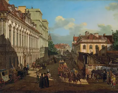 Miodowa Street in Warsaw av Bernardo Bellotto