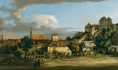 Pirna; The Obertor from the South av Bernardo Bellotto