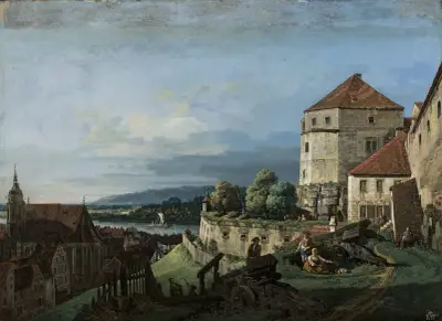 View of Pirna in Saxony av Bernardo Bellotto