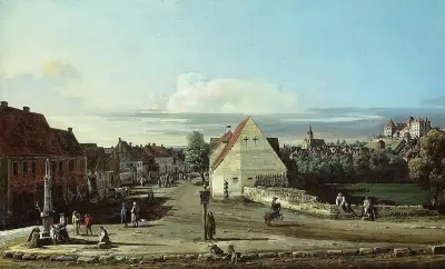 View of Pirna with the Fortress of Sonnenstein av Bernardo Bellotto