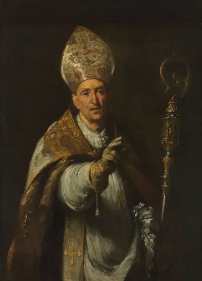 Sankt Gerardo Sagredo, biskop av Csanád av Bernardo Strozzi