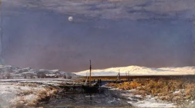 November Evening at Hisingsvassen, Gothenburg von Berndt Lindholm