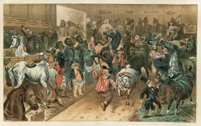 ‘Puck’ is not going to be left – he has a horse-show of his own av Bernhard Gillam