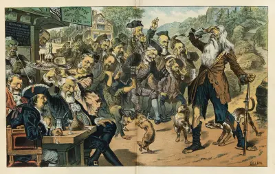 Rip Van Winkle’s return, Bernhard Gillam