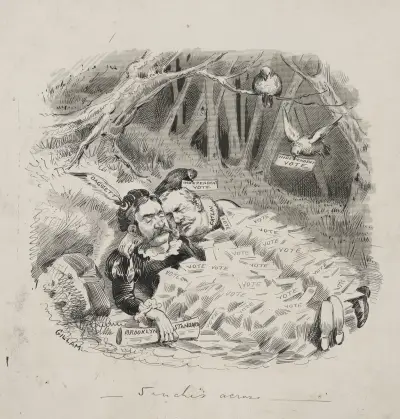The burial of the babes. One thing the Brooklyn Independents did accomplish av Bernhard Gillam