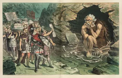 The new political pilgrim’s progress – passing the ogre, Bernhard Gillam