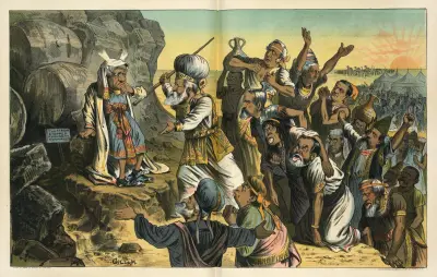 The true inwardness of the Tilden boom – the democratic tribes clamor for Sammy to strike his rocks av Bernhard Gillam
