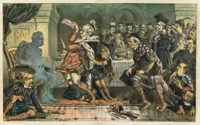 Who killed Hancock av Bernhard Gillam