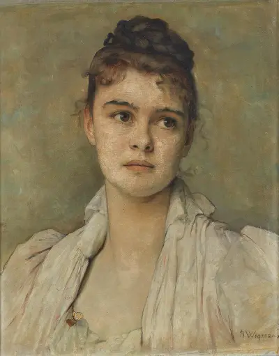 Bildnis einer jungen Frau av Bertha Wegmann